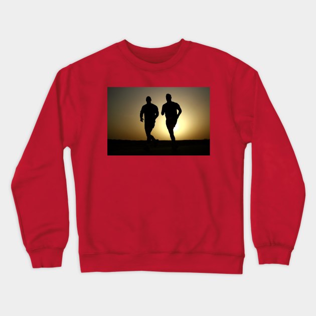 Jogging with friend Crewneck Sweatshirt by ajay24h